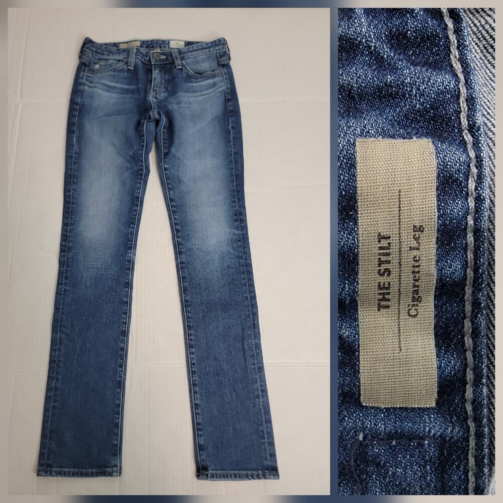 Adriano Goldschmied Jeans Womens Sz 25 The Stilt Cigarette Stretch Mid Rise